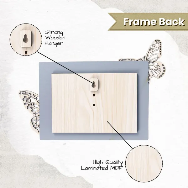Rectangle_Photo_Frame_Wooden_Decorative_Picture_Frame_With_Butterfly_Laser_Cut_Border_Clear_Acrylic_Front_Wall_Tabletop_Display_Premium_Home_Decor_Gift_22x16_Cms