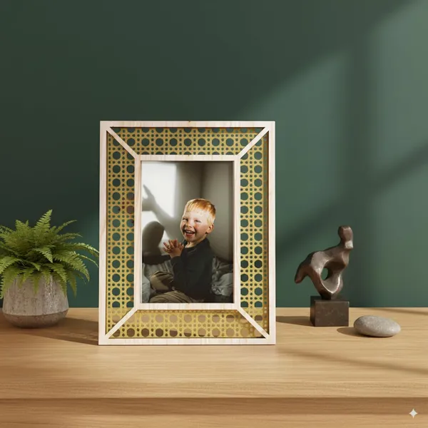 Rectangle_Wooden_Photo_Frame_23_18_Cm_Decorative_Picture_Frame_With_Rattan_Laser_Cut_Border_Clear_Acrylic_Front_Wall_Tabletop_Display_For_Home_Decor