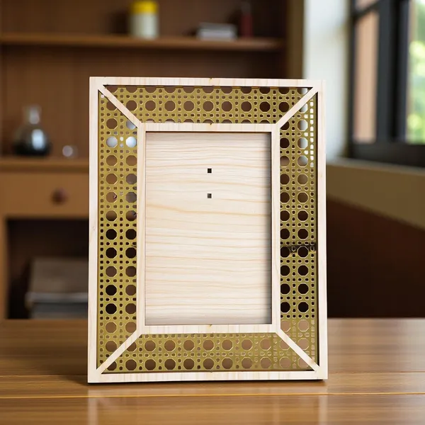 Rectangle_Wooden_Photo_Frame_23_18_Cm_Decorative_Picture_Frame_With_Rattan_Laser_Cut_Border_Clear_Acrylic_Front_Wall_Tabletop_Display_For_Home_Decor