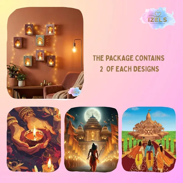 Led_Decorative_Paper_Frames_Combo_Pack_Of_6_Includes_6_Foldable_Paper_Jharokha_Boxes_6_Led_Candles_Devotional_Wall_Decor_For_Ganpati_Diwali_Pooja_Mandir_Festive_Decoration