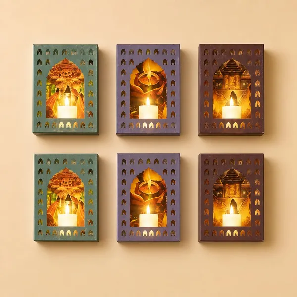 Led_Decorative_Paper_Frames_Combo_Pack_Of_6_Includes_6_Foldable_Paper_Jharokha_Boxes_6_Led_Candles_Devotional_Wall_Decor_For_Ganpati_Diwali_Pooja_Mandir_Festive_Decoration