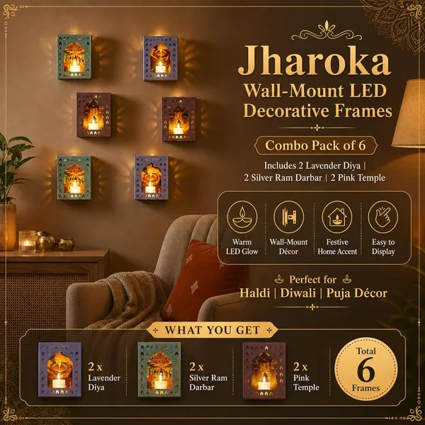 Led_Decorative_Paper_Frames_Combo_Pack_Of_6_Includes_6_Foldable_Paper_Jharokha_Boxes_6_Led_Candles_Devotional_Wall_Decor_For_Ganpati_Diwali_Pooja_Mandir_Festive_Decoration