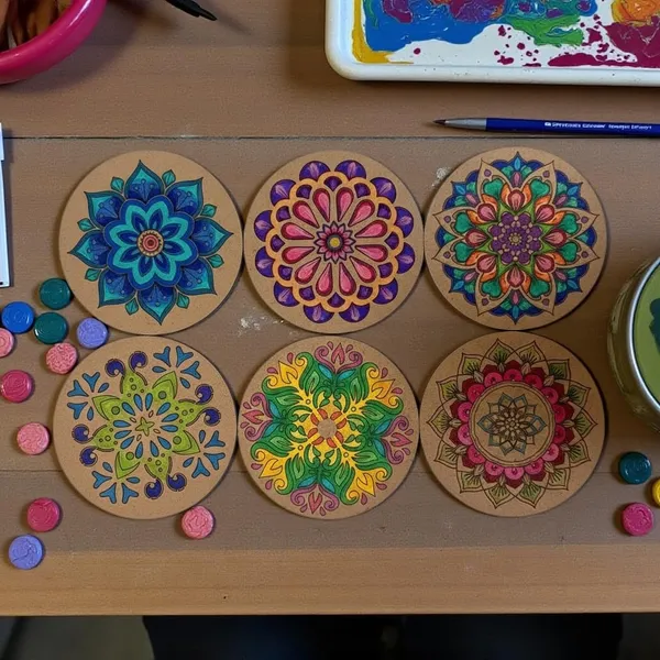 Izels_3_In_1_Premium_Tea_Coaster_Painting_Kit_For_Kids_Diy_Mandala_Madhubani_Pichwai_Art_Non_Toxic_Diy_Art_Craft_Kit_With_Brush_Stand_For_3_Years_Painting_Kit_For_Girls_Boys_Birthday_Gift