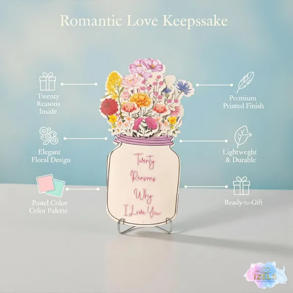 Izels_Twenty_Reasons_Why_I_Love_You_Message_Showpiece_With_Stand_Romantic_Valentine_Gift_For_Girlfriend_Boyfriend_Husband_Wife_Gift_For_Girlfriend_Boyfriend_Husband_Wife_Her_Him_Design_3