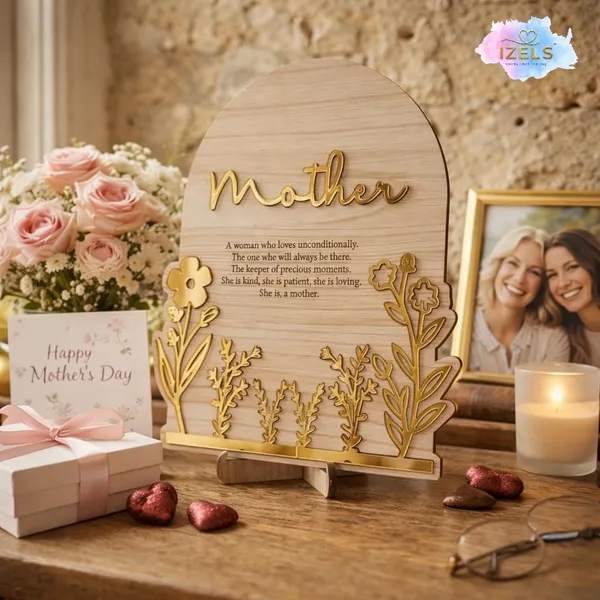 Izels_Gift_For_Mom_Wooden_Table_Decor_Plaque_With_Stand_Mdf_Gold_Acrylic_Quote_Showpiece_Appreciation_Present_Birthday_Gift_For_Mother_From_Daughter_Or_Son