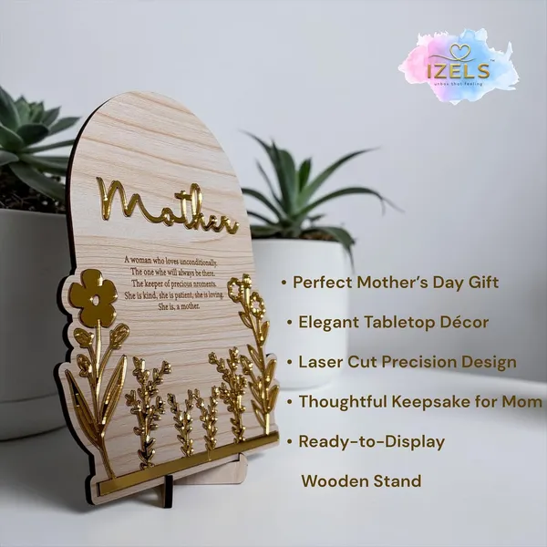 Izels_Gift_For_Mom_Wooden_Table_Decor_Plaque_With_Stand_Mdf_Gold_Acrylic_Quote_Showpiece_Appreciation_Present_Birthday_Gift_For_Mother_From_Daughter_Or_Son