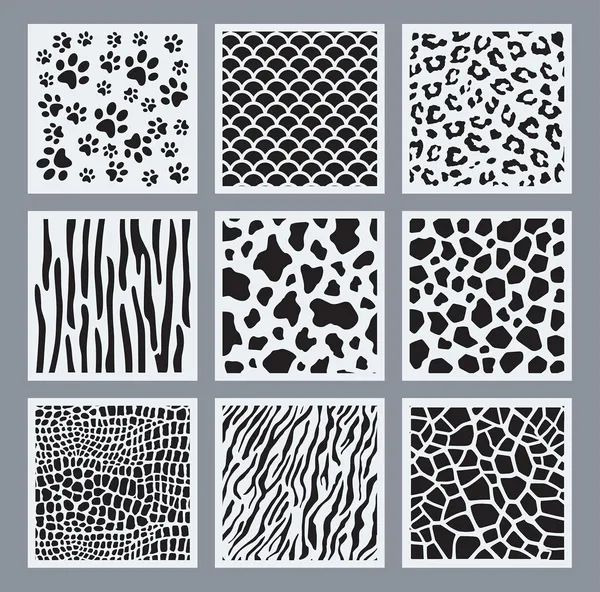 Animal_Print_Stencil_Set_For_Painting_Pack_Of_9_8x8_Inch_Reusable_Mylar_Stencils_For_Wall_Art_Furniture_Fabric_Canvas_Wood_Diy_Craft_Projects_Safari_Wildlife_Pattern_Templates