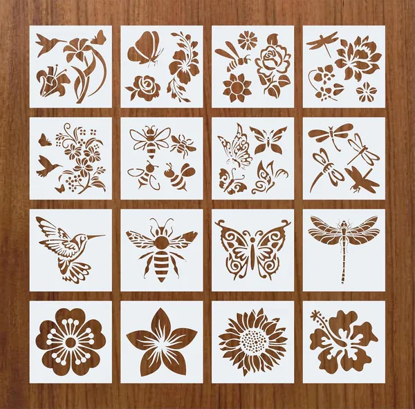 Nature_Floral_Stencil_Set_For_Painting_Pack_Of_16_6x6_Inch_Reusable_Mylar_Stencils_For_Wall_Art_Furniture_Fabric_Canvas_Wood_Diy_Home_Decor_Craft_Projects