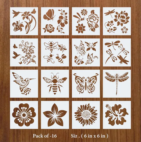 Nature_Floral_Stencil_Set_For_Painting_Pack_Of_16_6x6_Inch_Reusable_Mylar_Stencils_For_Wall_Art_Furniture_Fabric_Canvas_Wood_Diy_Home_Decor_Craft_Projects