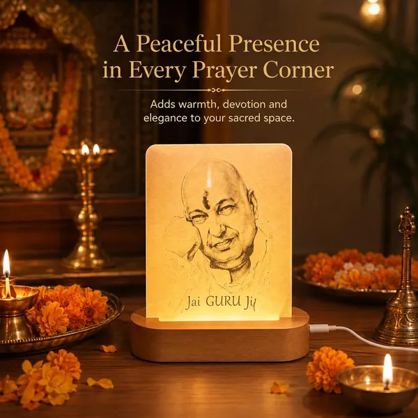 Product_Summary_Izels_Guruji_Led_Lamp_Jai_Guru_Ji_3mm_Acrylic_Wooden_Usb_Base
