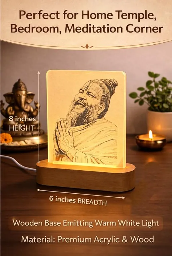 Premanand_Ji_Maharaj_Led_Spiritual_Lamp_Acrylic_Warm_White_Glowing_Night_Light_With_Wooden_Base_Usb_Powered_Ideal_For_Home_Mandir_Pooja_Room_Bedroom_Meditation_Size_8x6_Inch