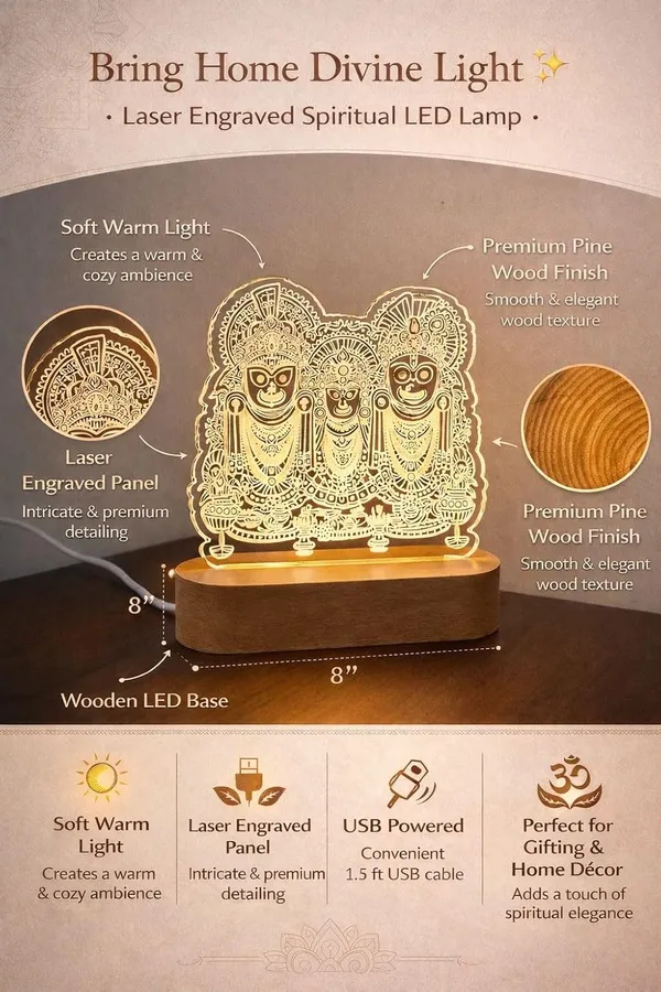 Jagannath_Balabhadra_Subhadra_Laser_Engraved_Led_Night_Lamp_Warm_Light_Pine_Wood_Base_Usb_Powered_Spiritual_Lamp_For_Home_Decor_Puja_Room_Bedroom_Gifting_8x6_Inches