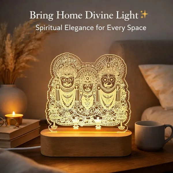 Jagannath_Balabhadra_Subhadra_Laser_Engraved_Led_Night_Lamp_Warm_Light_Pine_Wood_Base_Usb_Powered_Spiritual_Lamp_For_Home_Decor_Puja_Room_Bedroom_Gifting_8x6_Inches