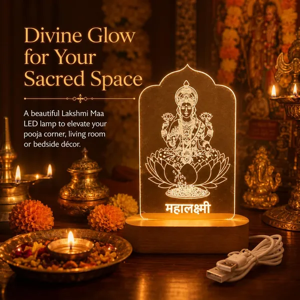 Lakshmi_Mata_3_D_Illusion_Led_Lamp_3mm_Acrylic_Wooden_Base_Usb_Diwali_Gift