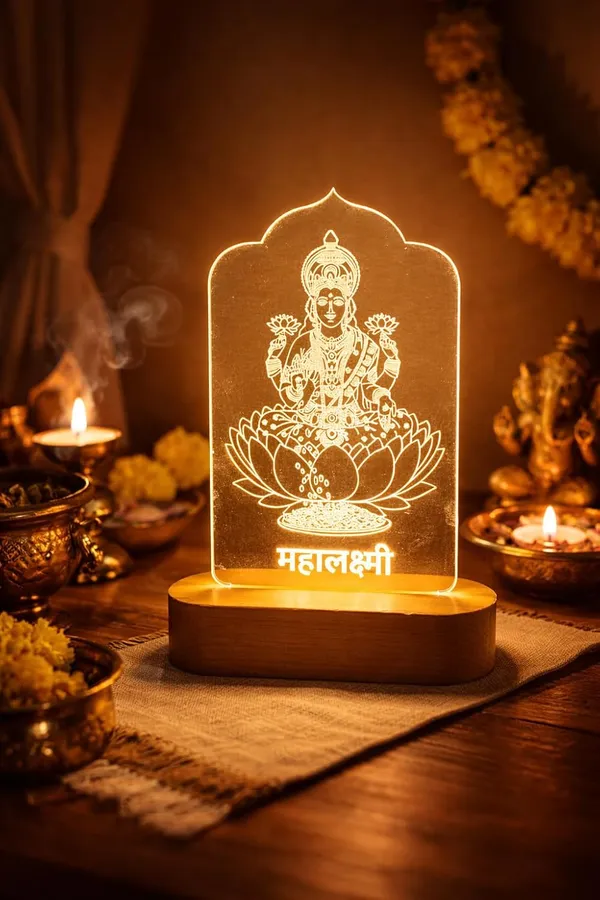 Lakshmi_Mata_3_D_Illusion_Led_Lamp_3mm_Acrylic_Wooden_Base_Usb_Diwali_Gift