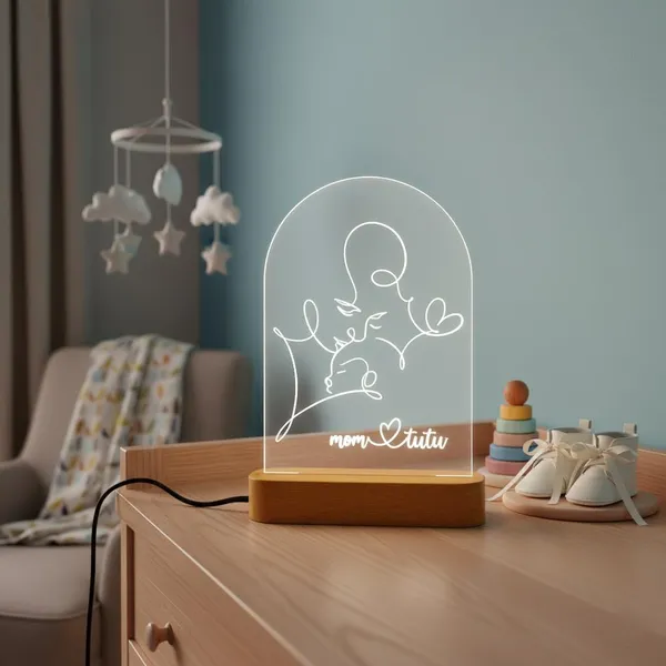 Product_Summary_Izels_Personalised_Baby_Shower_Led_Name_Lamp_With_Pine_Wood_Base_8x6_Inch_Custom_Acrylic_Night_Lamp_For_New_Mom_Baby_Welcome_Baby_Gift_Nursery_Decor_Parents_To_Be_Keepsake_Mom_Baby