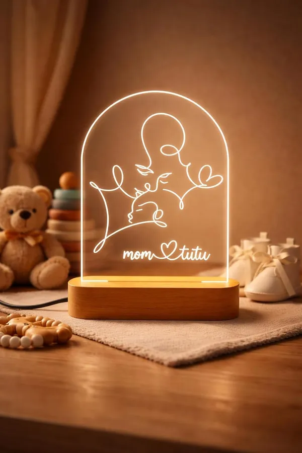 Product_Summary_Izels_Personalised_Baby_Shower_Led_Name_Lamp_With_Pine_Wood_Base_8x6_Inch_Custom_Acrylic_Night_Lamp_For_New_Mom_Baby_Welcome_Baby_Gift_Nursery_Decor_Parents_To_Be_Keepsake_Mom_Baby