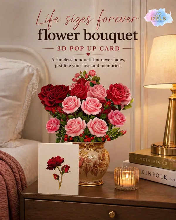 3d_Flower_Pop_Up_Greeting_Card_Lifesize_Floral_Vase_Design_Paper_Bouquet_10_Inch_Floral_Display_With_Note_Card_Envelope_Birthday_Anniversary_Engagement_Romantic_Gift_For_Her_Him_Floral_Vase_Design_2