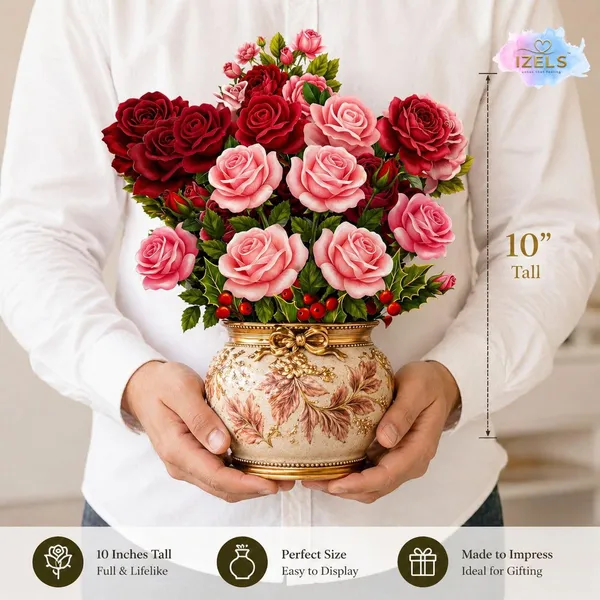 3d_Flower_Pop_Up_Greeting_Card_Lifesize_Floral_Vase_Design_Paper_Bouquet_10_Inch_Floral_Display_With_Note_Card_Envelope_Birthday_Anniversary_Engagement_Romantic_Gift_For_Her_Him_Floral_Vase_Design_2