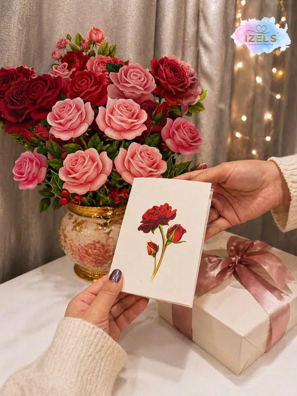 3d_Flower_Pop_Up_Greeting_Card_Lifesize_Floral_Vase_Design_Paper_Bouquet_10_Inch_Floral_Display_With_Note_Card_Envelope_Birthday_Anniversary_Engagement_Romantic_Gift_For_Her_Him_Floral_Vase_Design_2