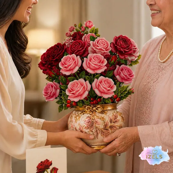 3d_Flower_Pop_Up_Greeting_Card_Lifesize_Floral_Vase_Design_Paper_Bouquet_10_Inch_Floral_Display_With_Note_Card_Envelope_Birthday_Anniversary_Engagement_Romantic_Gift_For_Her_Him_Floral_Vase_Design_2