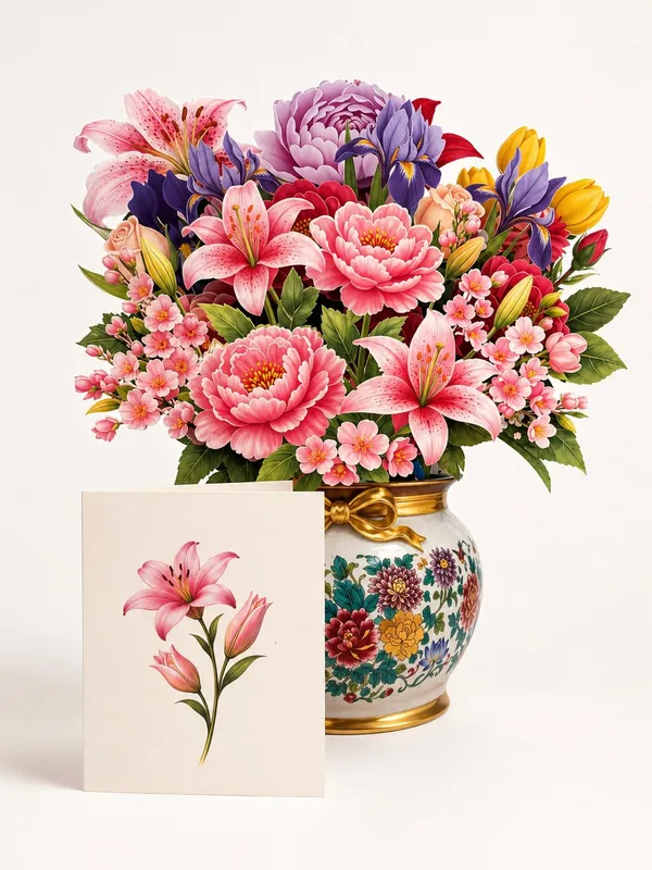 3d_Flower_Pop_Up_Greeting_Card_Lifesize_Floral_Vase_Design_Paper_Bouquet_10_Inch_Floral_Display_With_Note_Card_Envelope_Birthday_Anniversary_Engagement_Romantic_Gift_For_Her_Him_Floral_Vase_Design_1
