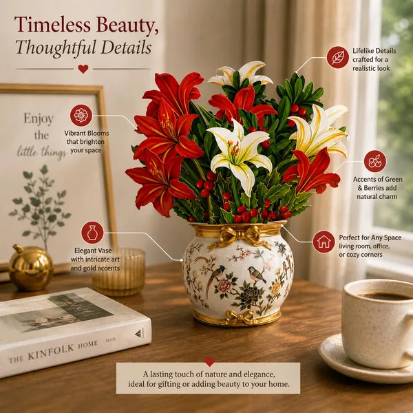 3d_Flower_Pop_Up_Greeting_Card_Lifesize_Floral_Vase_Design_Paper_Bouquet_10_Inch_Floral_Display_With_Note_Card_Envelope_Birthday_Anniversary_Engagement_Romantic_Gift_For_Her_Him_Floral_Vase_Design_3