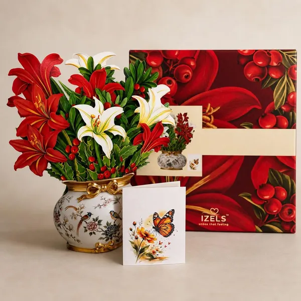 3d_Flower_Pop_Up_Greeting_Card_Lifesize_Floral_Vase_Design_Paper_Bouquet_10_Inch_Floral_Display_With_Note_Card_Envelope_Birthday_Anniversary_Engagement_Romantic_Gift_For_Her_Him_Floral_Vase_Design_3