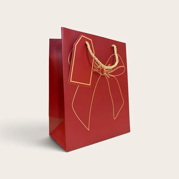 Izels_Premium_Metallic_Paper_Gift_Bags_Pack_Of_10_5_Blue_5_Red_Small_Luxury_Gift_Bags_With_Gold_Foiling_Bow_Design_Name_Tag_23x18x10_Cm_Paper_Bags_For_Wedding_Birthday_Return_Gifts_Festive_Gifting