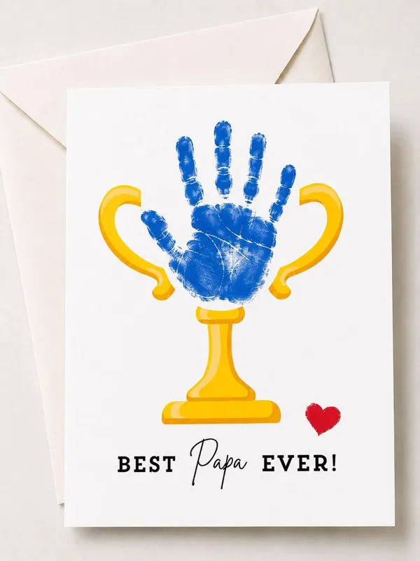 Izels_Best_Dad_Combo_Set_For_Father_Diy_Wooden_Trophy_Painting_Kit_With_Greeting_Card_Envelope_Father_S_Day_Gift_Birthday_Gift_For_Dad_Papa_Daddy_Personalised_Handmade_Gift_From_Kids