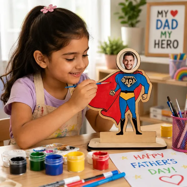 Izels_Diy_Super_Dad_Mdf_Painting_Kit_Father_S_Day_Birthday_Gift_For_Dad_Engraved_Figurine_12_Non_Toxic_Acrylic_Colours_Greeting_Card_Gift_Hamper_21x15_Cm