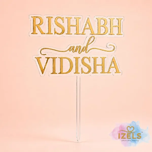 Personalised_Couple_Name_Acrylic_Cake_Topper_Customised_Wedding_Engagement_Anniversary_Cake_Decoration_8x6_Inch_Premium_Gold_Finish_Design_2