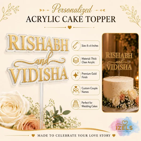 Personalised_Couple_Name_Acrylic_Cake_Topper_Customised_Wedding_Engagement_Anniversary_Cake_Decoration_8x6_Inch_Premium_Gold_Finish_Design_2