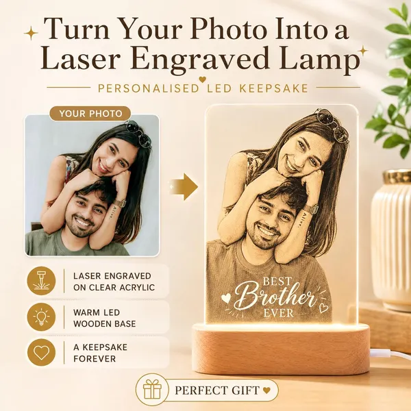 Raksha_Bandhan_Gift_Combo_For_Brother_Sister_Personalized_Photo_Led_Lamp_21_X_18_Cm_With_Best_Brother_Best_Sister_Engraving_Custom_Name_Rakhi_Laser_Cut_Shagun_Envelope