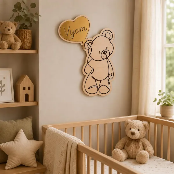 Personalised_Wooden_Plaque_For_Kids_Room_Custom_Baby_Keepsake_Wall_Table_Decor_With_Golden_Mirror_Acrylic_Name_Laminated_Mdf_Aesthetic_Nursery_Bedroom_Decoration_30_X_30_Cm_Teddy