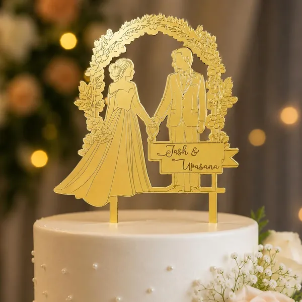 Personalised_Couple_Name_Acrylic_Cake_Topper_Customised_Wedding_Engagement_Anniversary_Cake_Decoration_8x6_Inch_Premium_Gold_Finish_Design_4