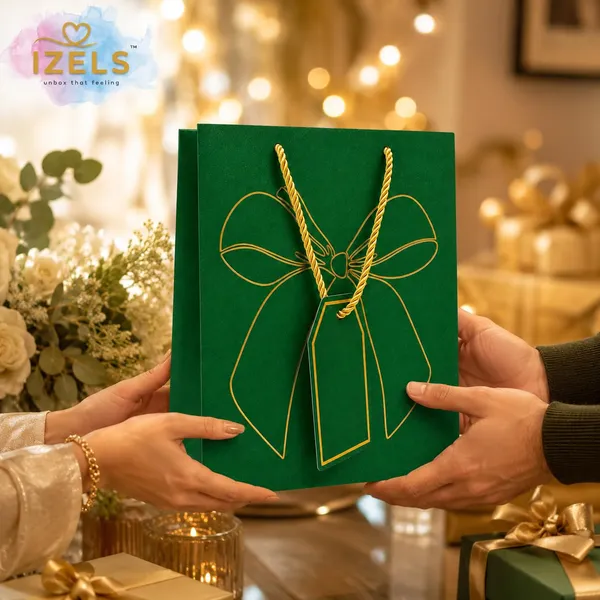 Izels_Glitter_Paper_Gift_Bag_With_Gold_Foiling_23x18x10_Cm_Pink_10_Pack
