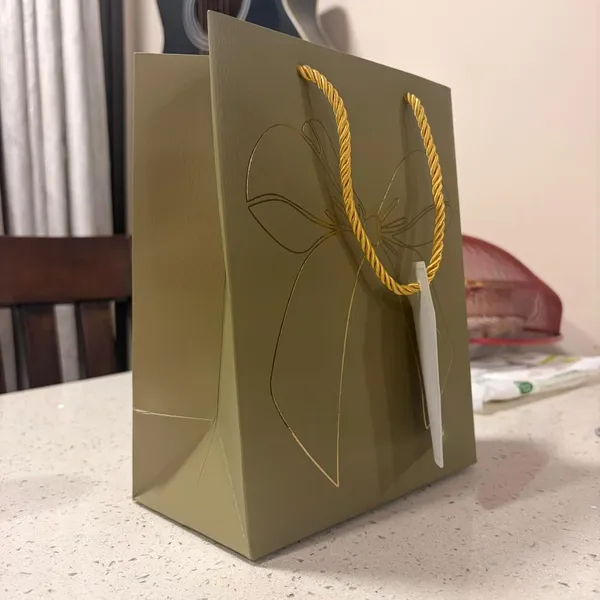 Izels_Metallic_Gift_Bag_With_Gold_Foiling_Bow_23x18x10_Cm_Pista_Green_10_Pieces