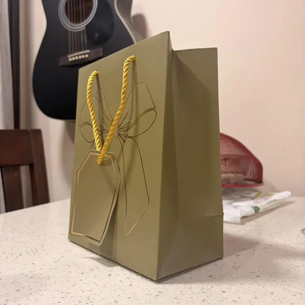 Izels_Metallic_Gift_Bag_With_Gold_Foiling_Bow_23x18x10_Cm_Pista_Green_10_Pieces