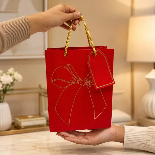 Izels_Glitter_Paper_Gift_Bag_With_Gold_Foiling_23x18x10_Cm_Red_10_Pack