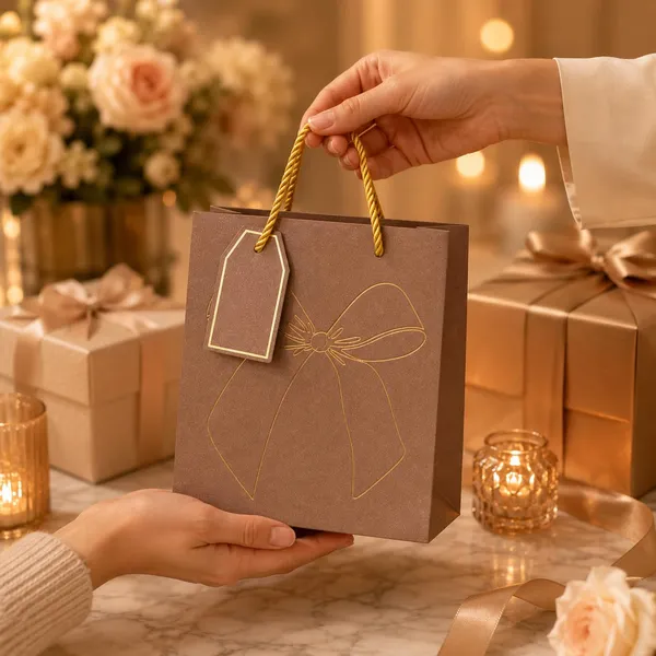 Izels_Glitter_Paper_Gift_Bag_With_Gold_Foiling_23x18x10_Cm_Beige_10_Pack