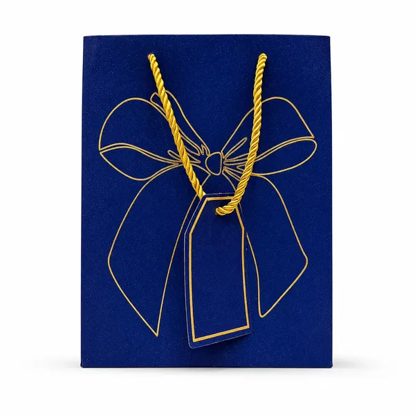 Izels_Glitter_Paper_Gift_Bag_With_Gold_Foiling_23x18x10_Cm_Blue_10_Pack