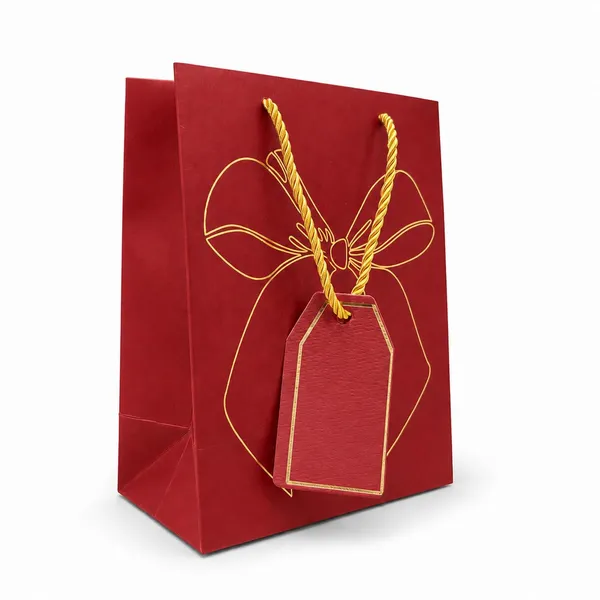 Izels_Metallic_Gift_Bag_With_Gold_Foiling_Bow_23x18x10_Cm_Red_10_Pieces