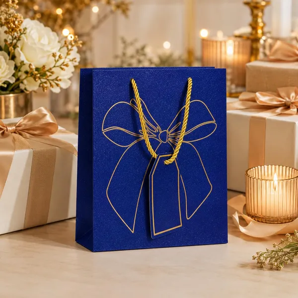 Izels_Glitter_Paper_Gift_Bag_With_Gold_Foiling_23x18x10_Cm_Blue_5_Pack