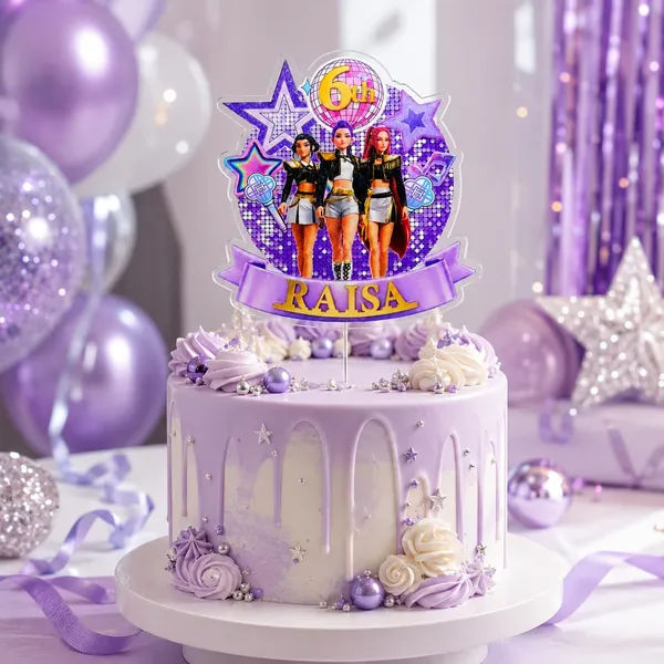 K_Pop_Inspired_Demon_Hunter_Personalised_Acrylic_Cake_Topper_Design1