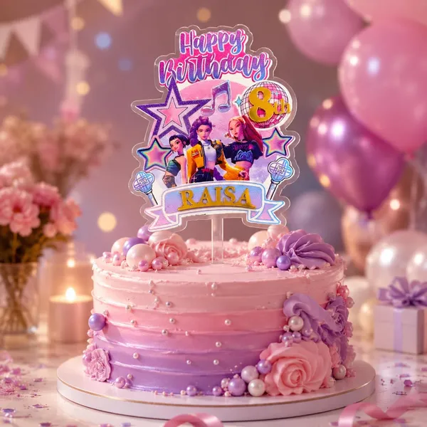 K_Pop_Inspired_Demon_Hunter_Personalised_Acrylic_Cake_Topper_Design3