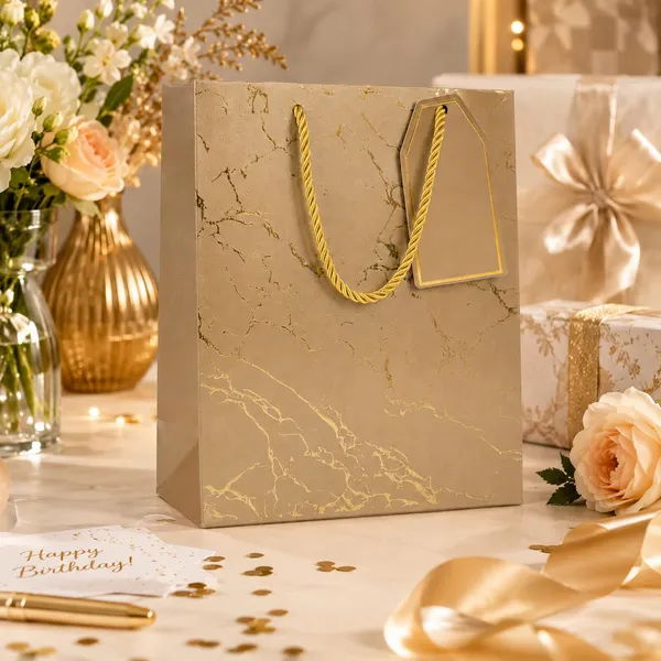 Izels_Metallic_Paper_Gift_Bag_With_Gold_Foiling_23x18x10_Cm_Peach_10_Pcs