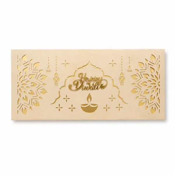 Diwali_Money_Envelope_Laser_Cut_8x3_Inches_Beige_5_Pieces