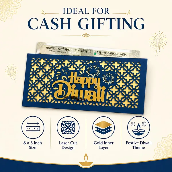 Diwali_Money_Envelope_Laser_Cut_8x3_Inches_Blue_10_Pieces