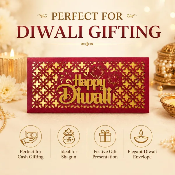 Diwali_Money_Envelope_Laser_Cut_8x3_Inches_Red_10_Pieces